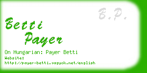 betti payer business card